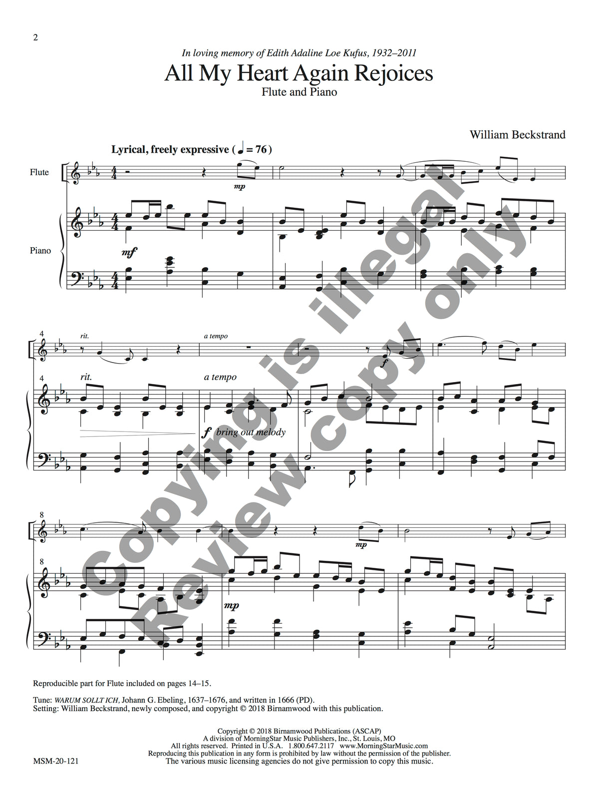 Beckstrand, W :: Three Nativity Carols