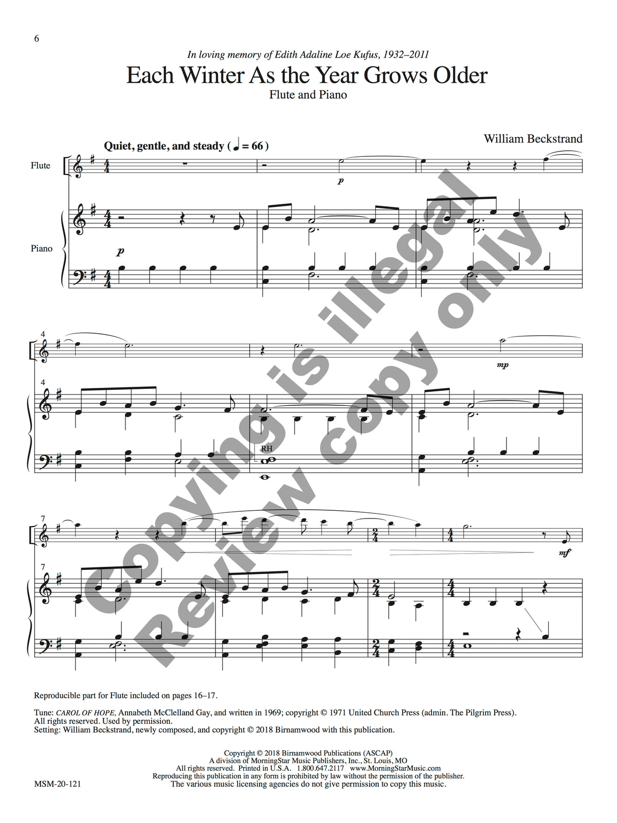 Beckstrand, W :: Three Nativity Carols