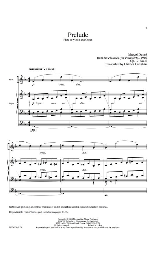 Dupre, M :: Prelude op. 12, No. 5