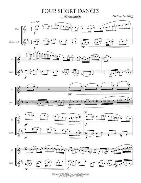 Harding, SR :: Four Short Dances