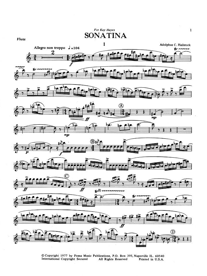 Hailstork, A :: Sonatina