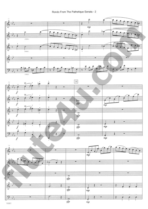 Beethoven, L :: Rondo From The Pathetique Sonata