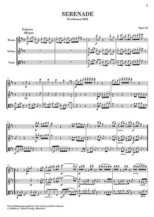Beethoven, L :: Flotenserenade op. 25 [Flute Serenade op. 25]