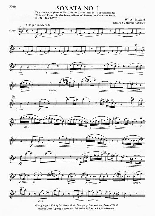 Mozart, WA :: Sonata No. 1 in Bb