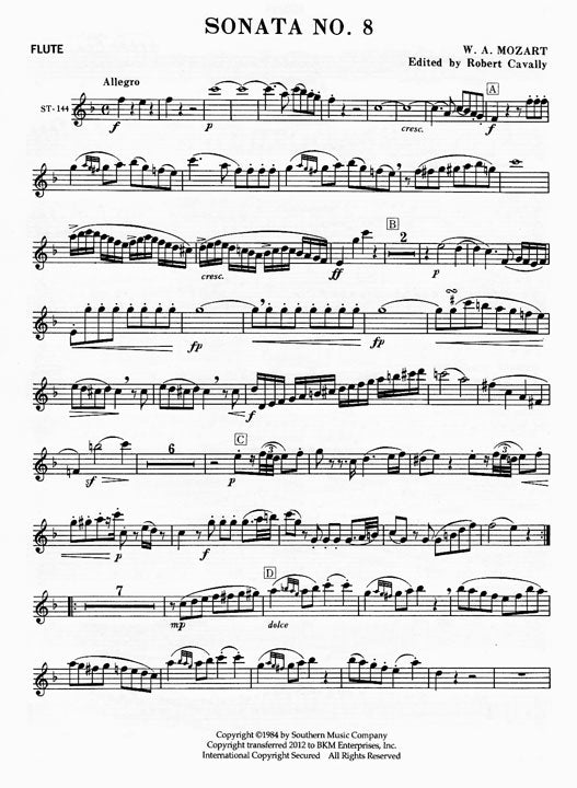 Mozart, WA :: Sonata No. 8 in F