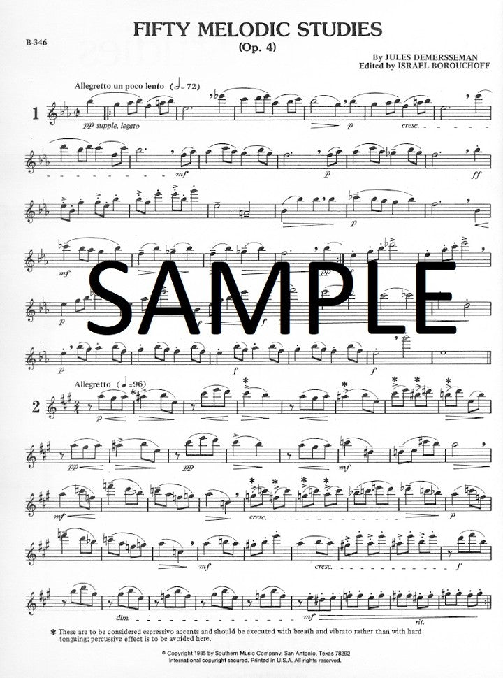 Demersseman, J :: 50 Melodic Studies