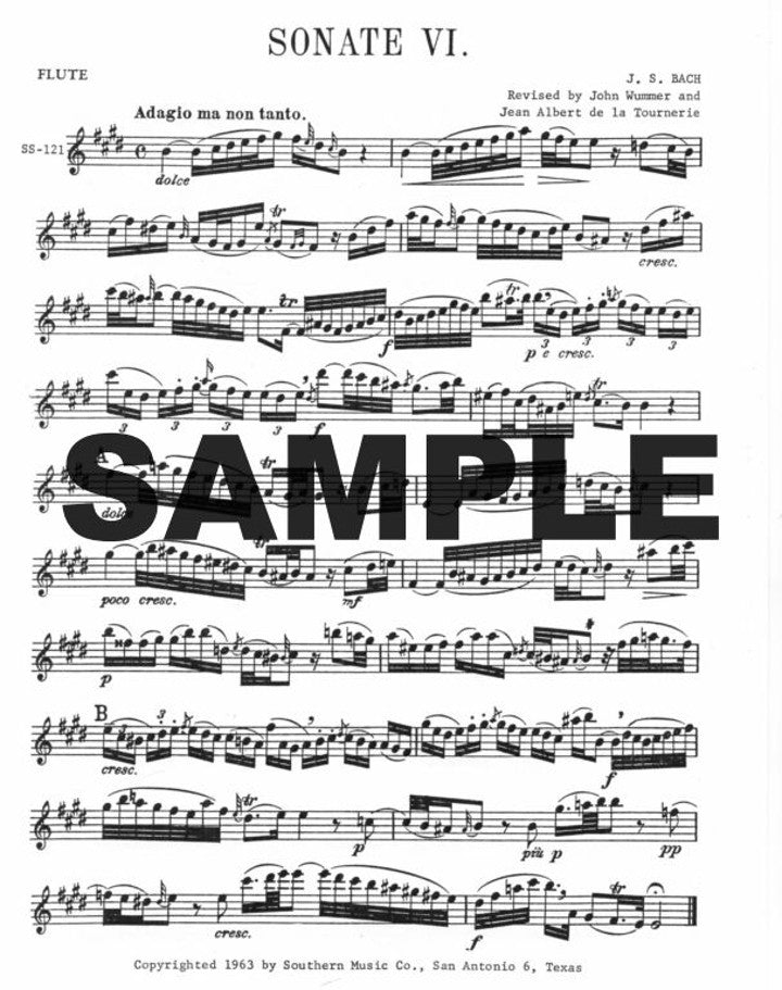 Bach, JS :: Sonata VI in E Major (BWV 1035)