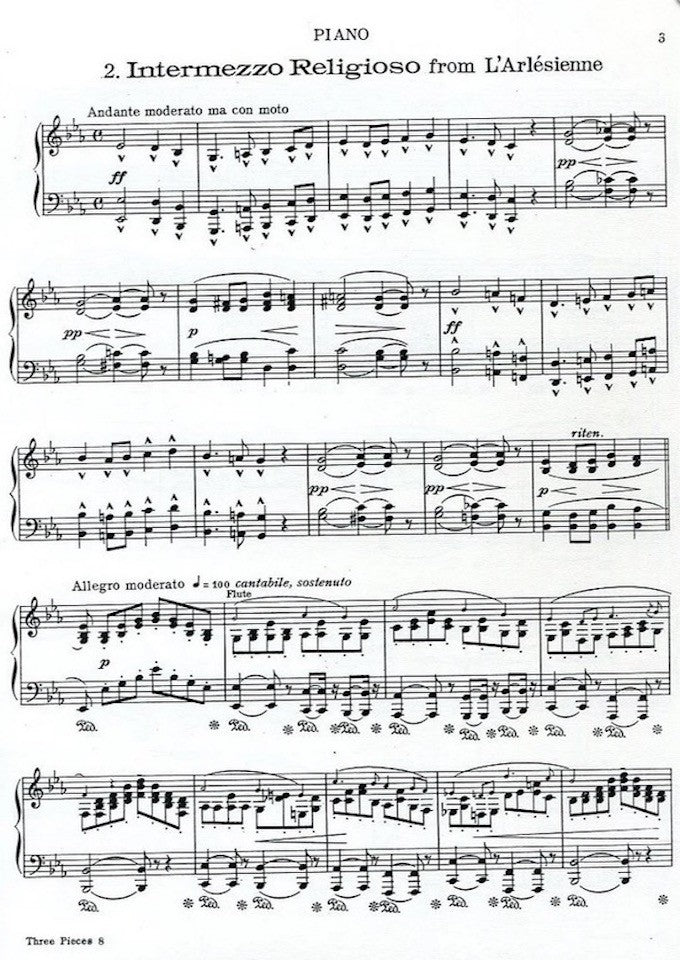 Bizet, G :: Three Pieces