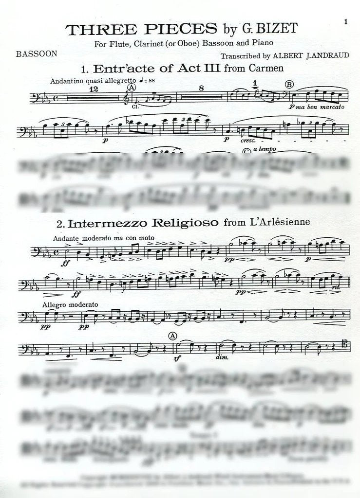 Bizet, G :: Three Pieces