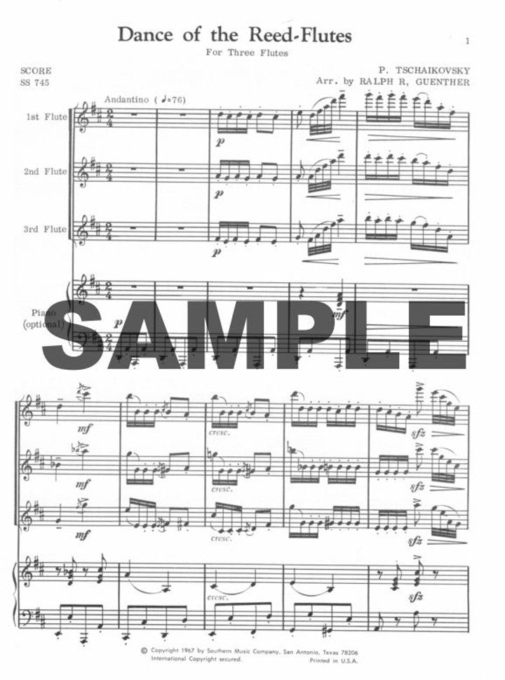 Tchaikovsky, PI :: Dance of the Reed-Flutes from 'The Nutcracker'
