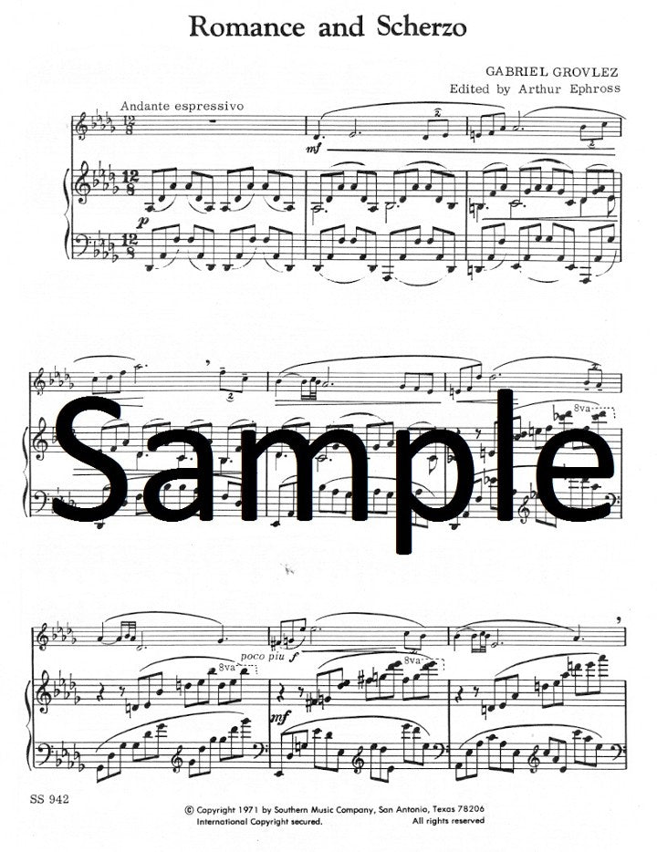 Grovlez, G :: Romance and Scherzo