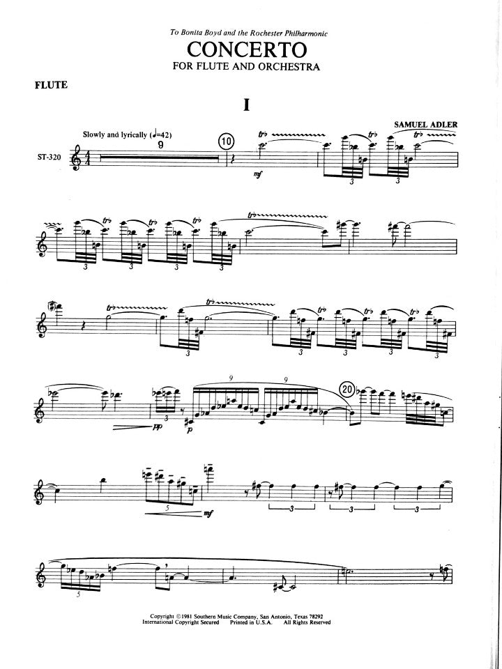 Adler, S :: Concerto