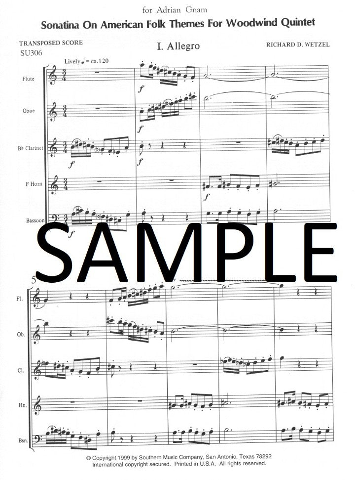 Wetzel, RD :: Sonatina on American Folk Themes