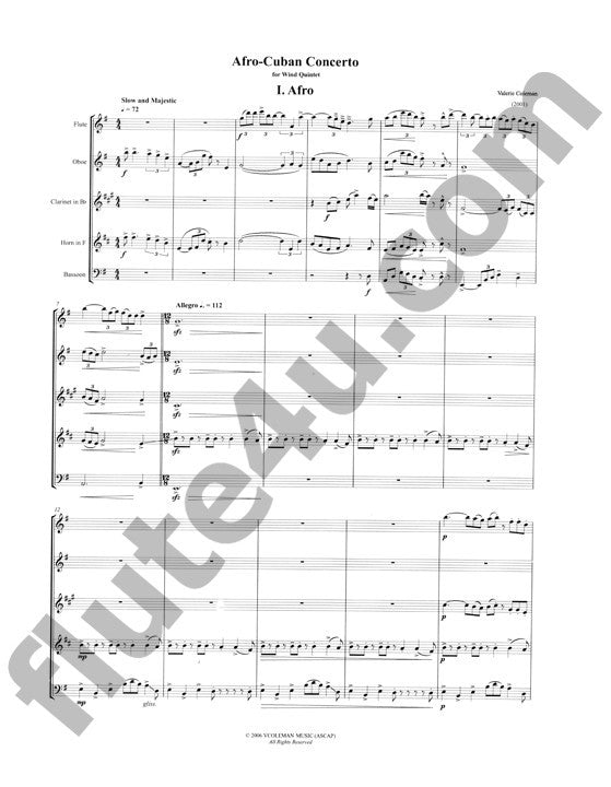 Coleman, V :: Afro-Cuban Concerto