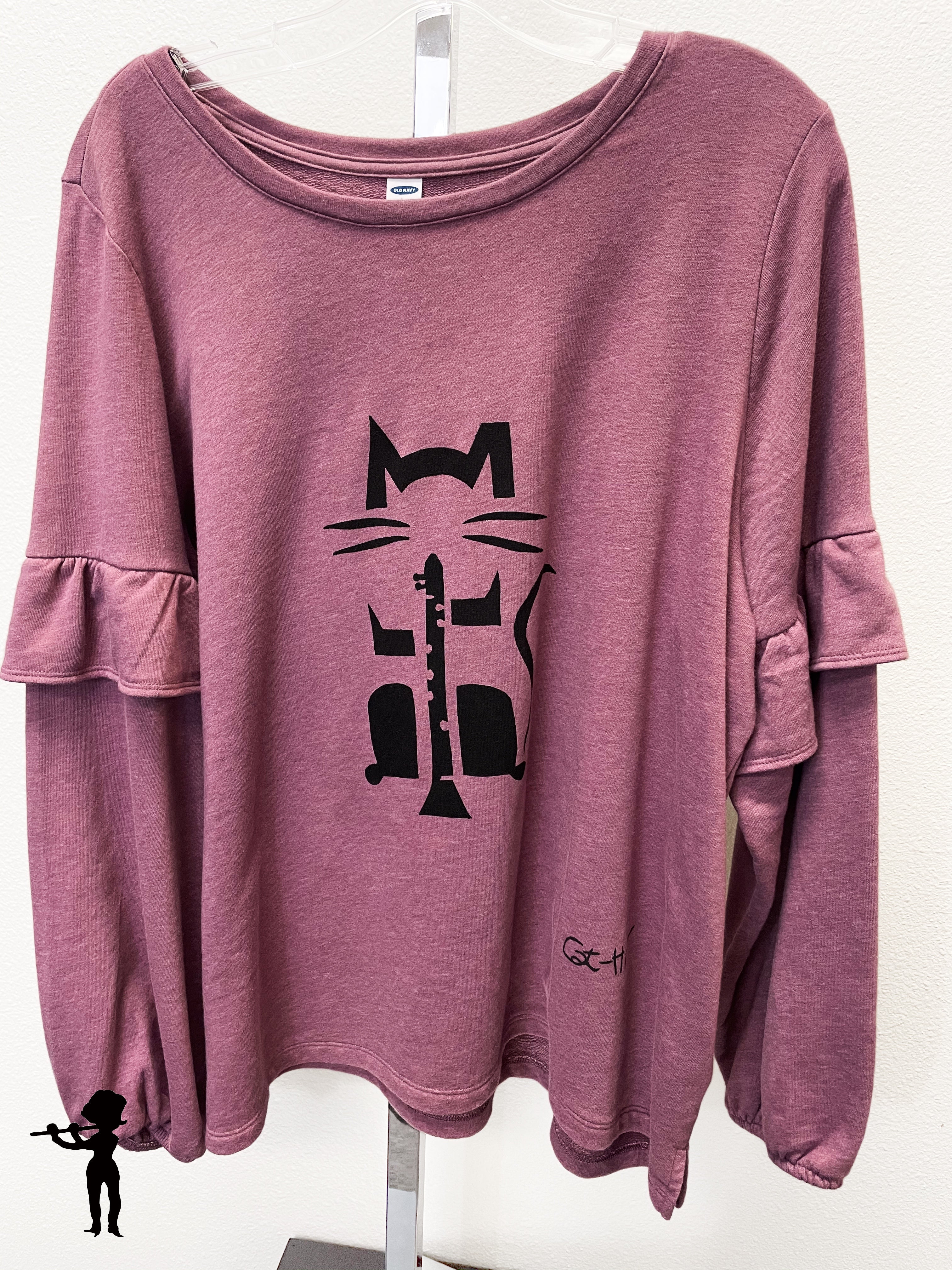 T-Shirt - Cat-Hi Playing Clarinet