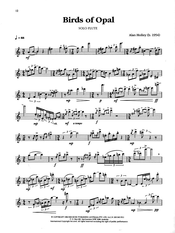 Holley, A :: Birds of Opal and other pieces