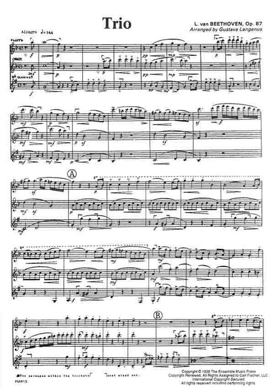 Beethoven, L :: Trio op. 87