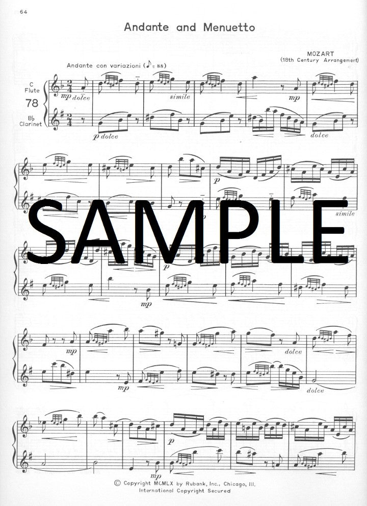 Various :: Seventy-Eight Duets for Flute and Clarinet - Volume II