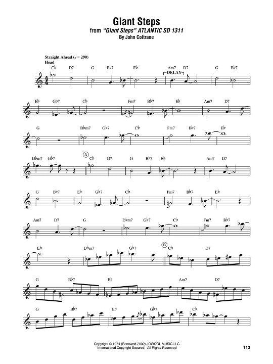 Coltrane, J :: John Coltrane Omnibook
