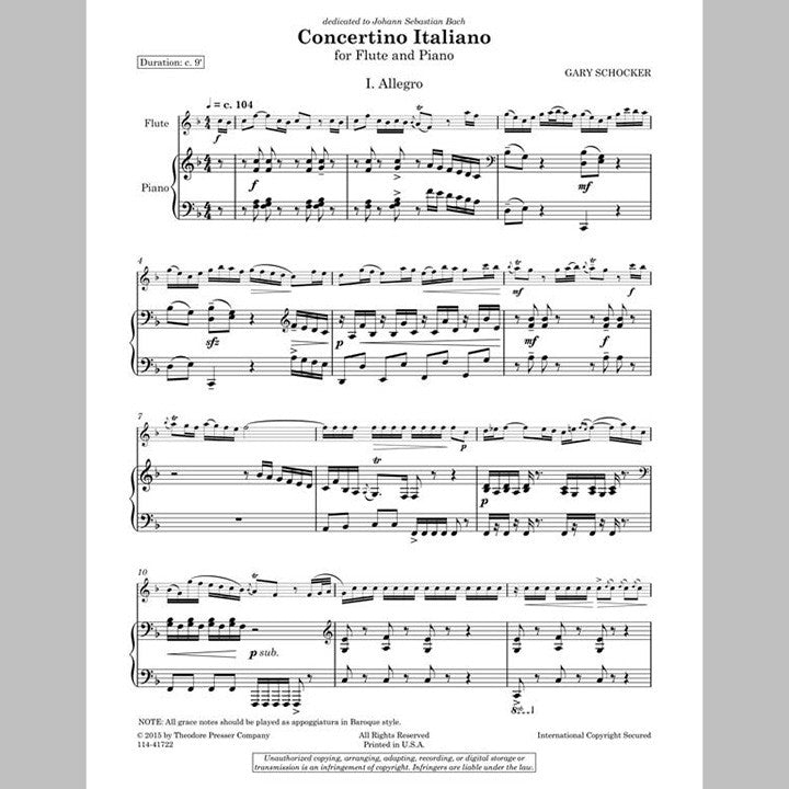 Schocker, G :: Concertino Italiano