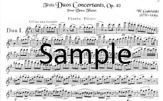 Gabrielski, W :: Trois Duos Concertants [Three Concertante Duos] op. 40