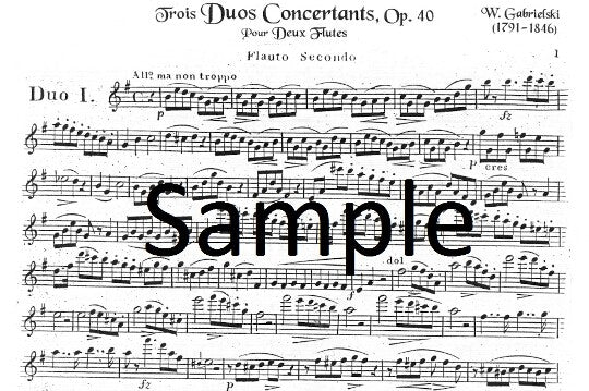 Gabrielski, W :: Trois Duos Concertants [Three Concertante Duos] op. 40
