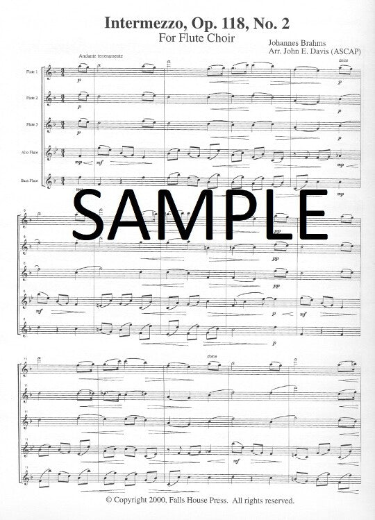 Brahms, J :: Intermezzo, Op. 118, No. 2