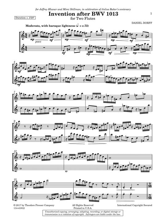 Dorff, D :: Invention after BWV 1013