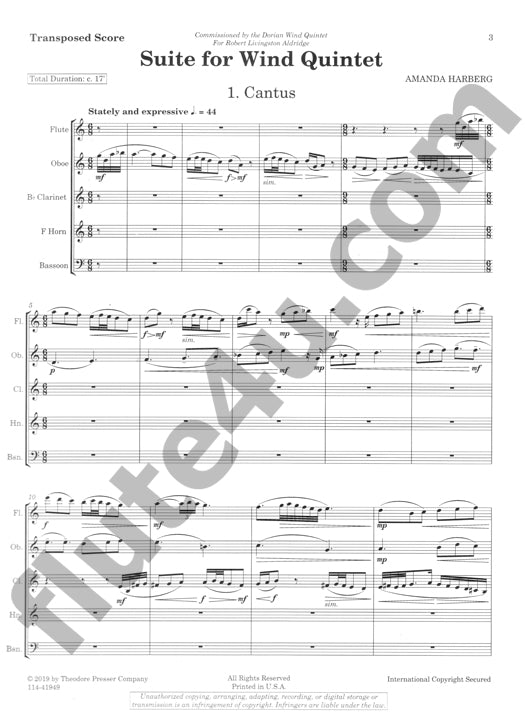 Harberg, A :: Suite for Wind Quintet
