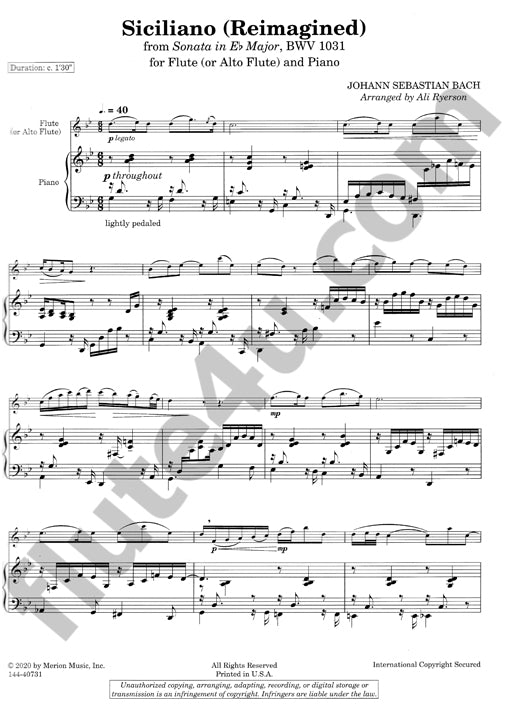 Bach, JS :: Siciliano (Reimagined)