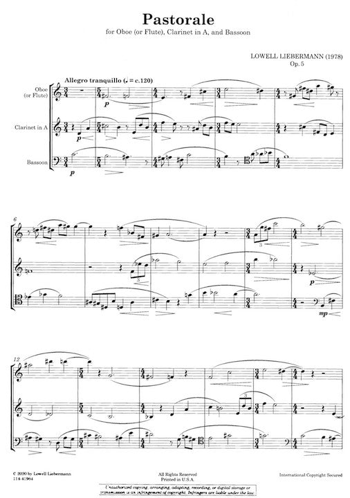 Liebermann, L :: Pastorale, op. 5