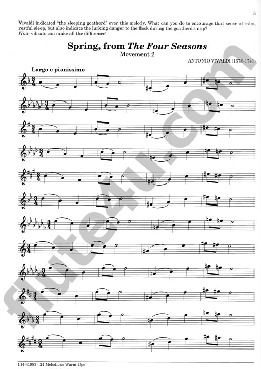 Sparks, J :: 24 Melodious Warm-Ups