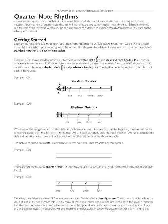 Stuart, Rory :: The Rhythm Book: Beginning Notation and Sight-Reading