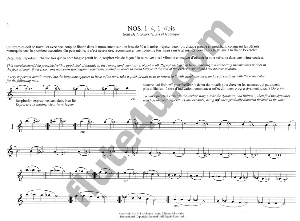 Moyse, M :: Selected Exercises and Etudes for Flute