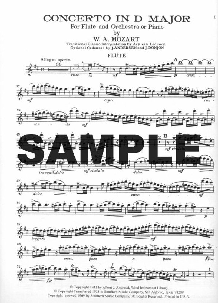 Mozart, WA :: Concerto in D Major K. 314 (285d)