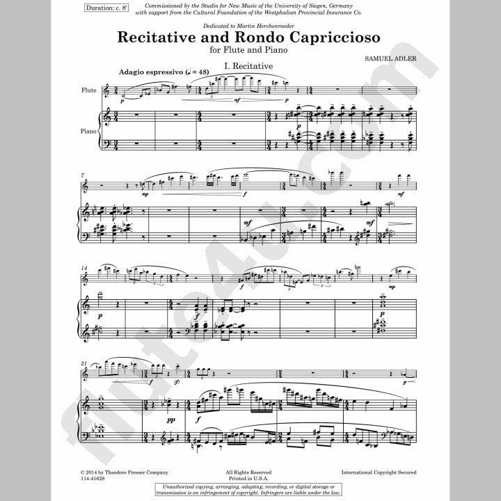 Adler, S :: Recitative and Rondo Capriccioso