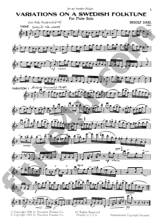 Dahl, I :: Variations on a Swedish Folktune