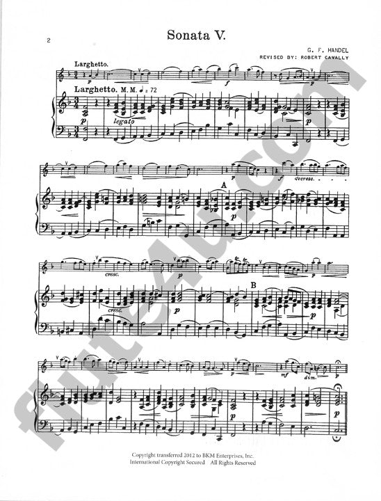 Handel, GF :: Sonata no. 5 in F major