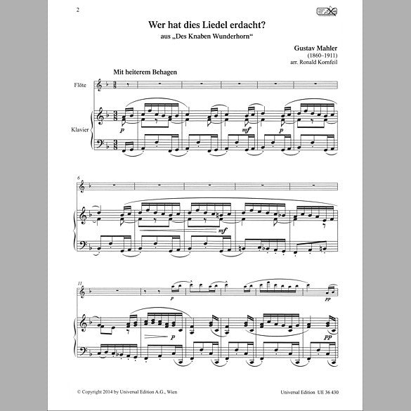 Mahler, G :: Wer hat dies Liedel erdacht? - Five Selected Songs