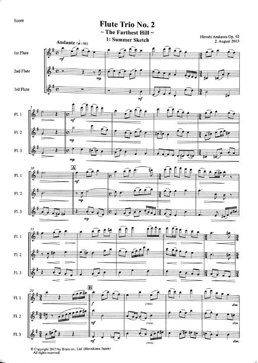 Arakawa, H :: Flute Trio No. 2: Hill Farthest