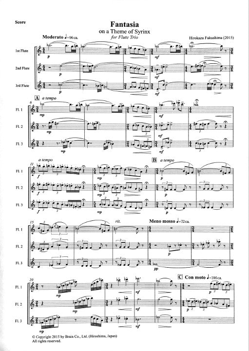Fukushima, H :: Fantasia on a Theme of Syrinx
