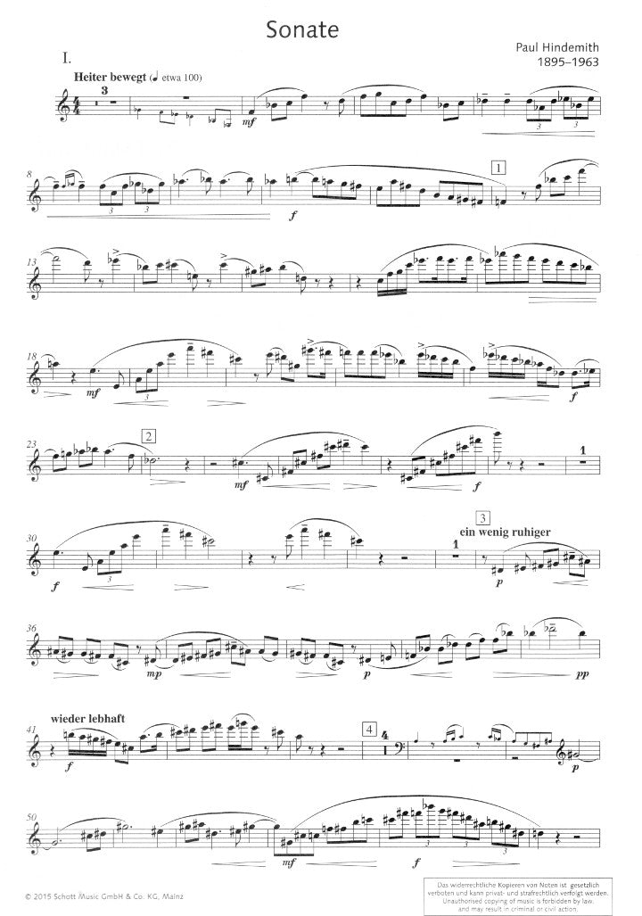 Hindemith, P :: Sonate [Sonata]