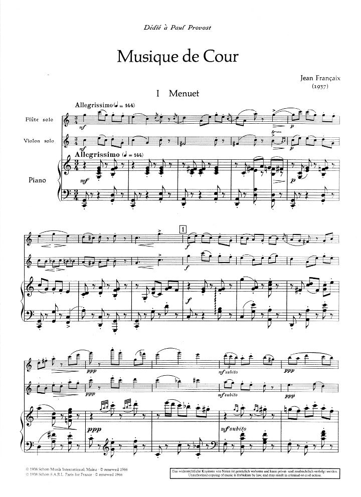 Francaix, J :: Musique du Cour [Court Music]