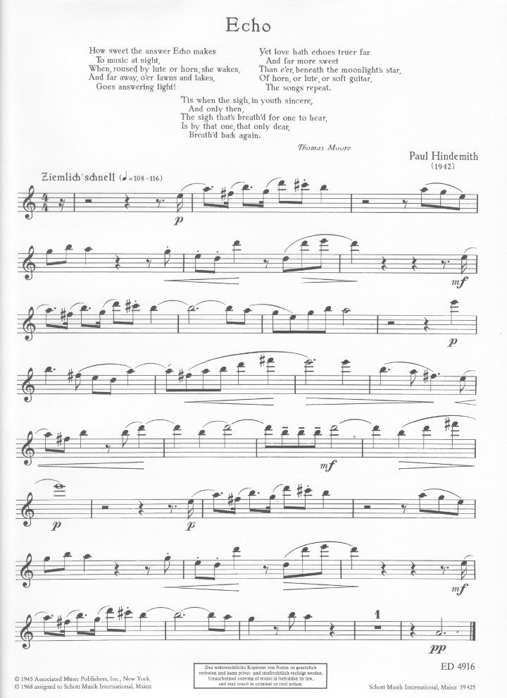 Hindemith, P :: Echo