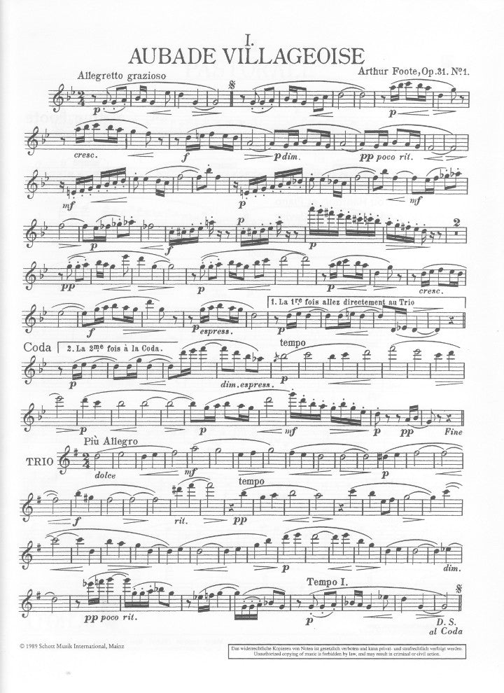Foote, A :: Trois Pieces [Three Pieces] op. 31