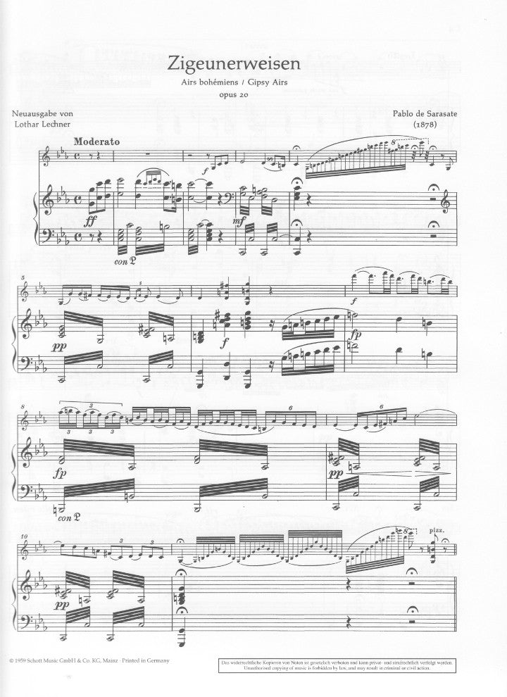 Sarasate, P :: Zigeunerweisen [Gypsy Airs] op. 20
