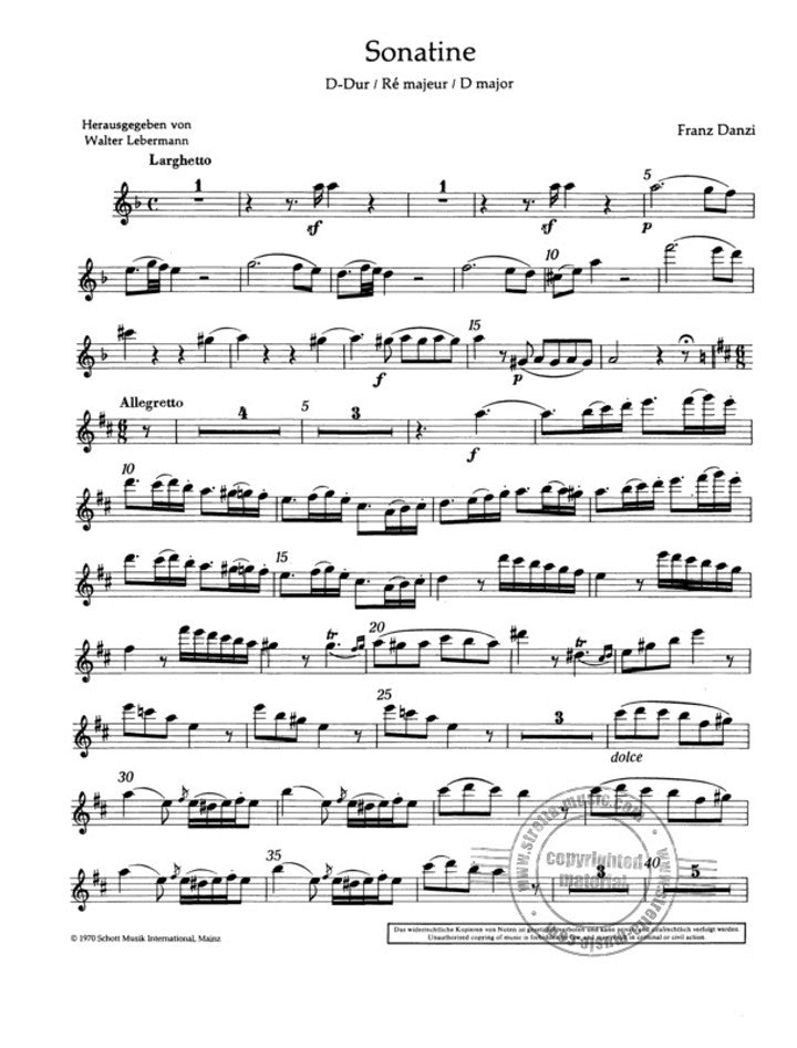 Danzi, F :: Sonatine in D major