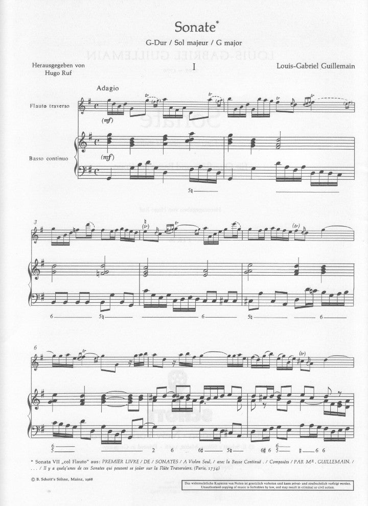 Guillemain, L-G :: Sonate G-Dur [Sonata in G major]