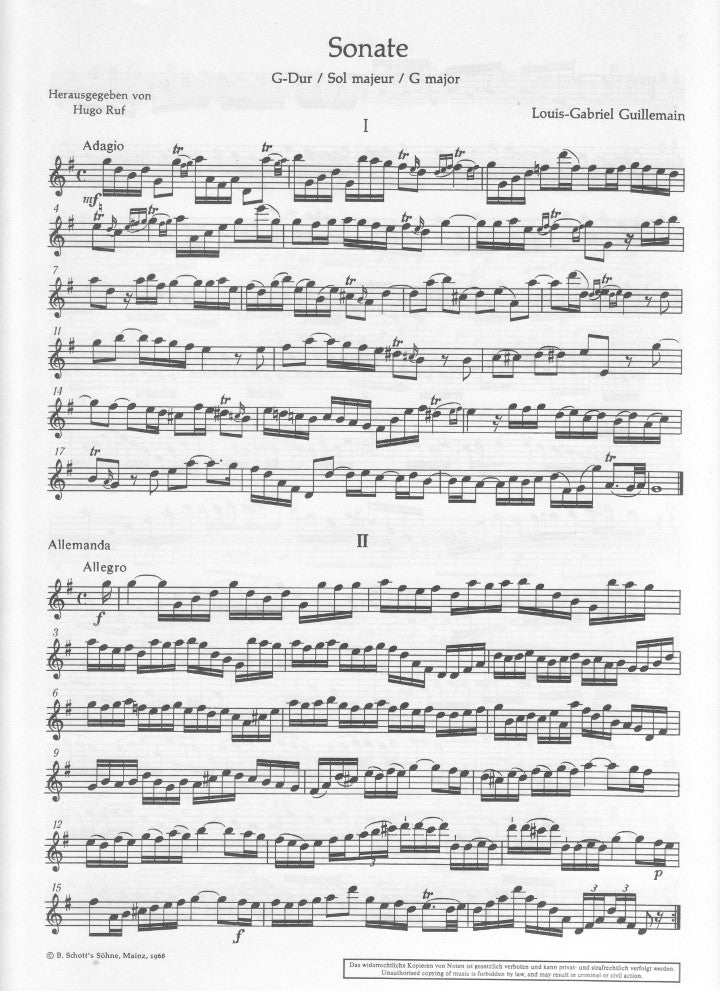 Guillemain, L-G :: Sonate G-Dur [Sonata in G major]
