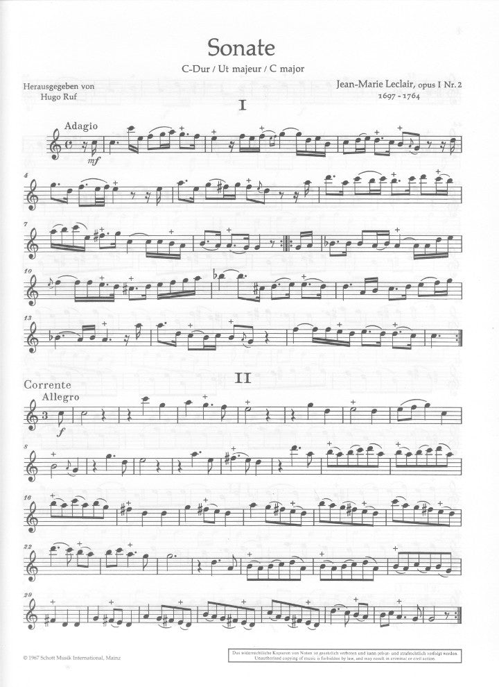 Leclair, JM :: Sonate C-Dur [Sonata in C major]